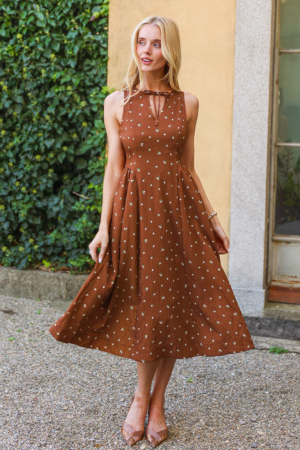 Petal Verse Floral Midi Dress