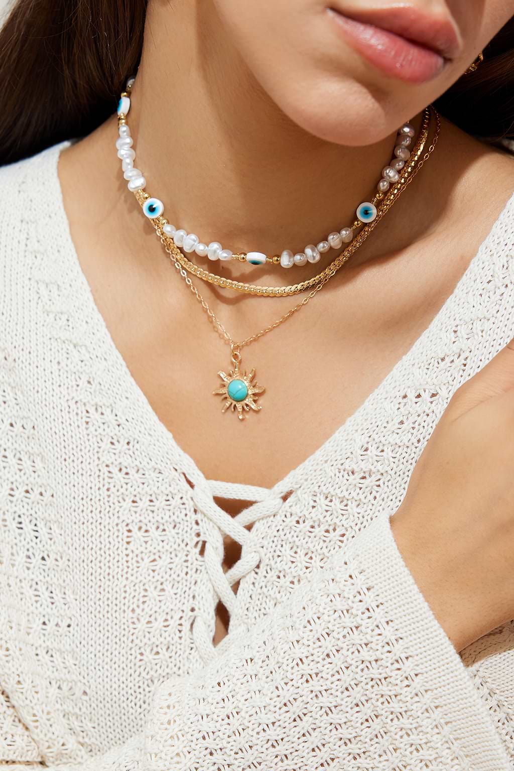 Eternal Orbit Gold-Tone Necklace