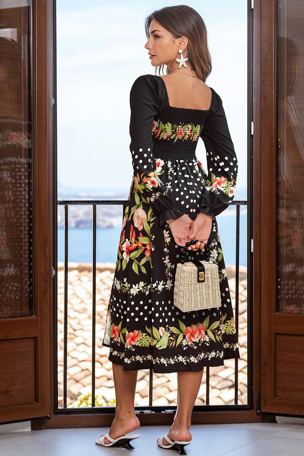 Bloom Fiesta Floral Midi Dress