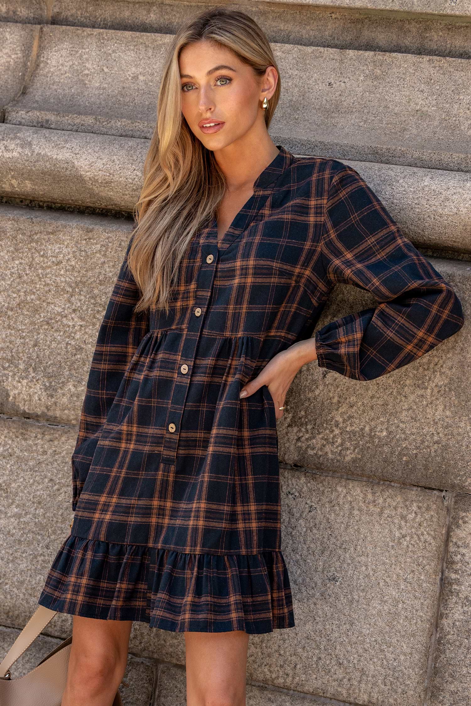 Classic Moves Plaid Mini Dress