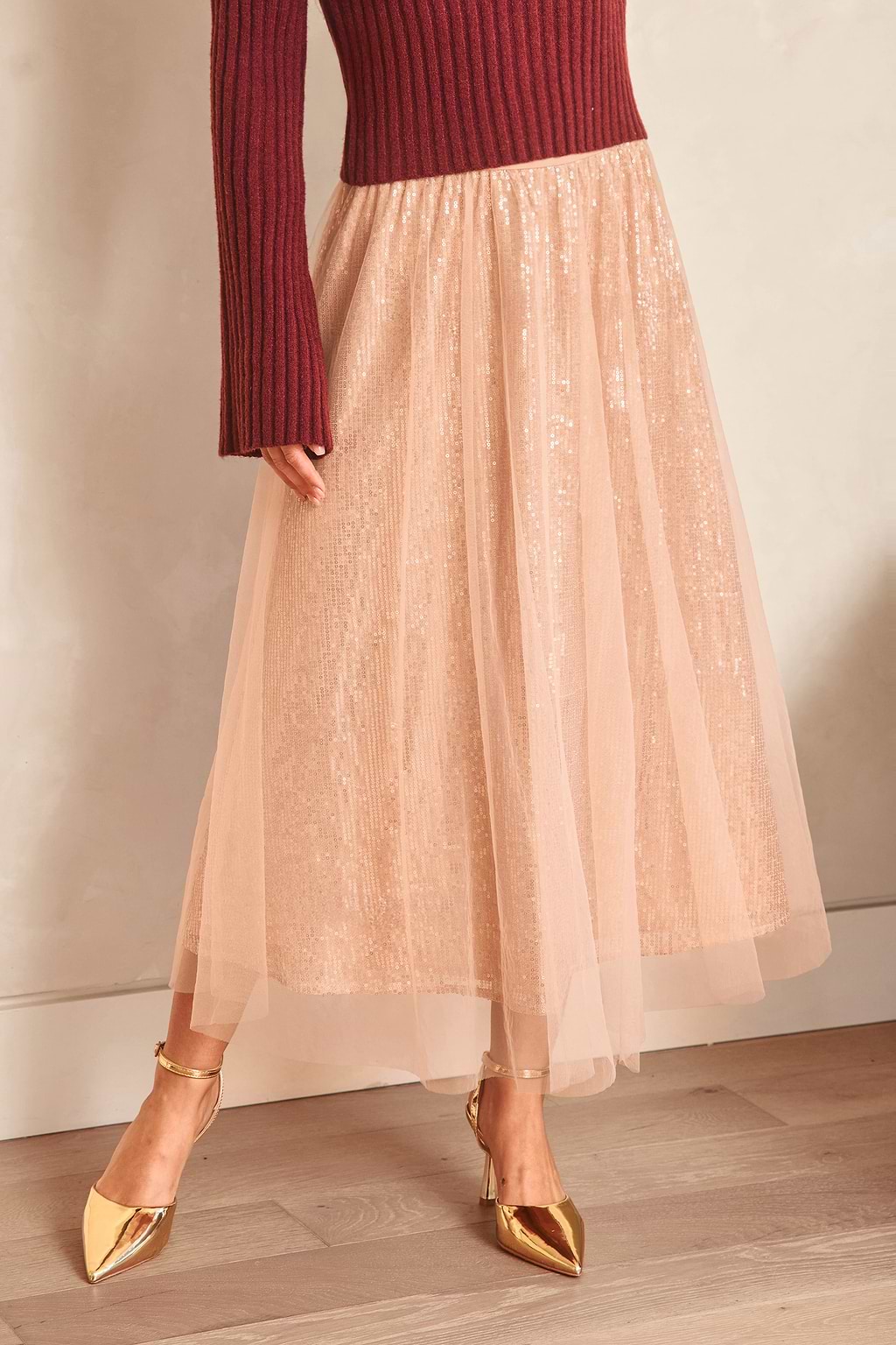 Twinkle All Night Pink Maxi Skirt