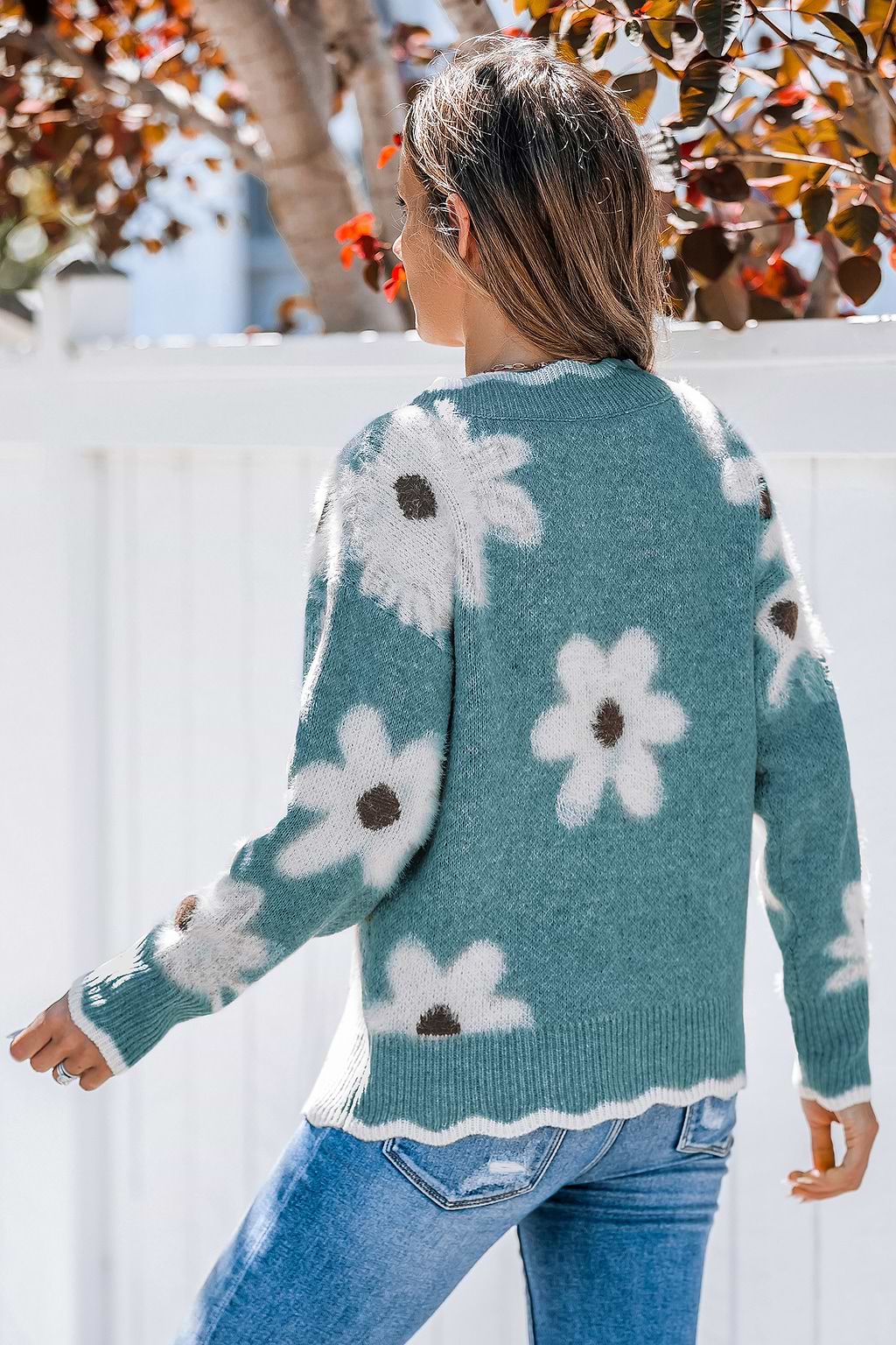Soft Spot Floral Knitted Jumper