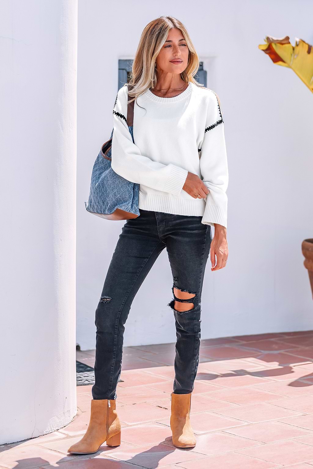 Maglione color crema 