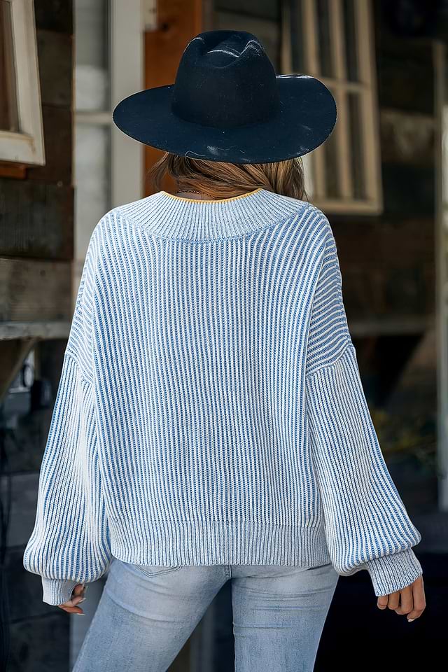 By Your Side Blue Sweater