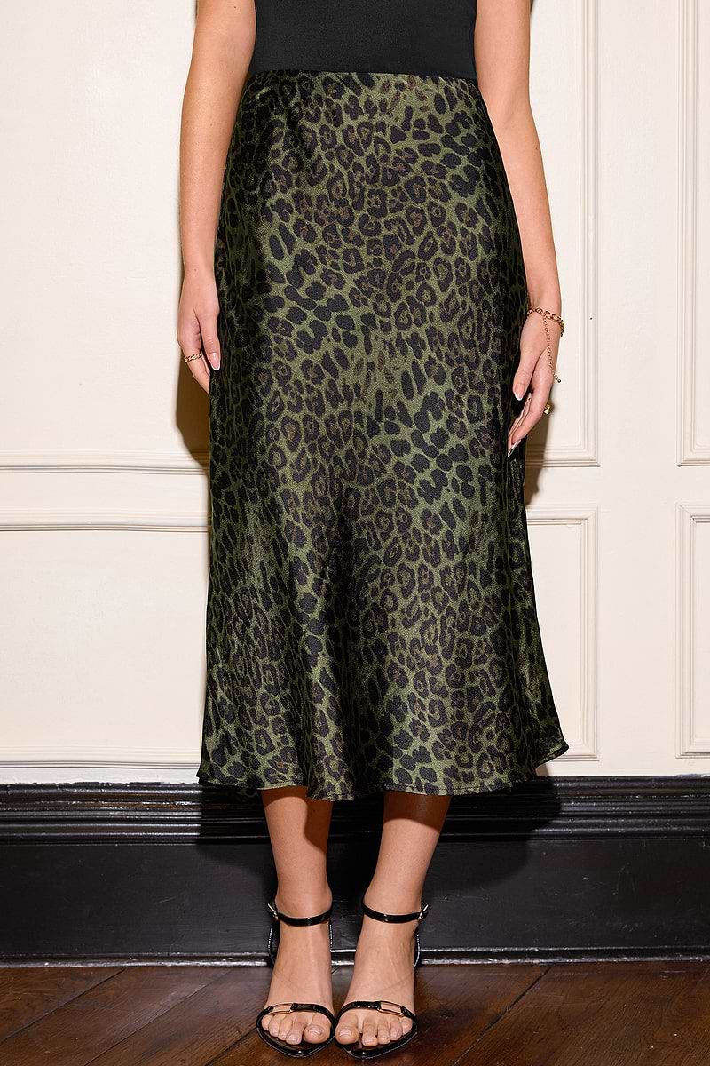 Leopard Print High Waist Skirt
