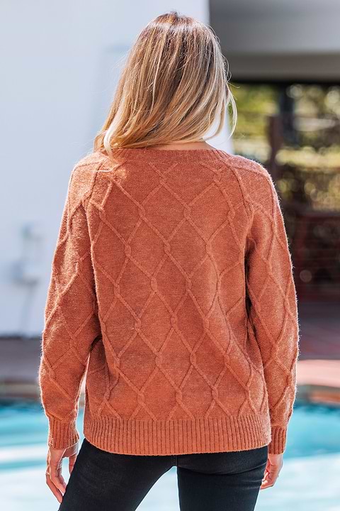 Warm Sunset Orange Sweater