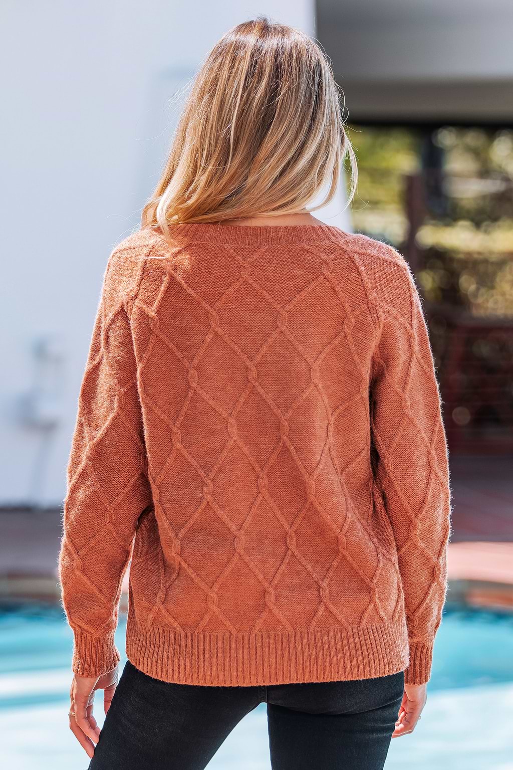 Warm Sunset Orange Sweater