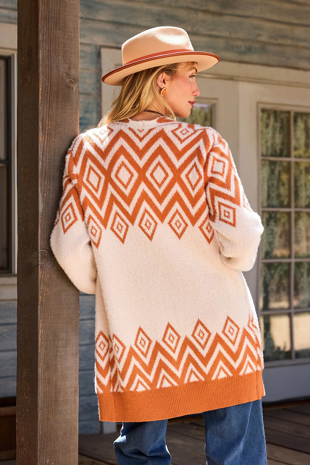 Mulled Cider Geo Cardigan