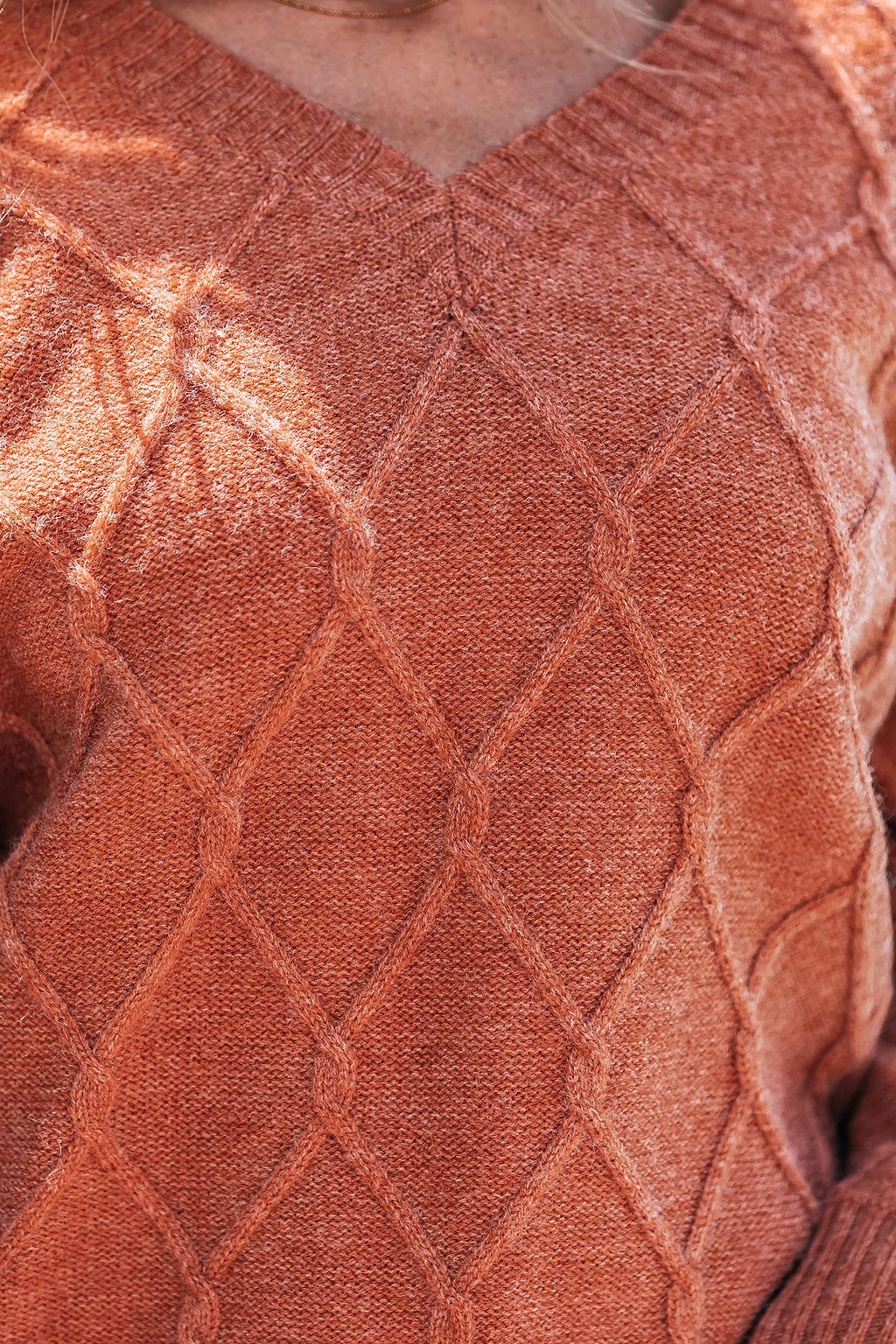 Warm Sunset Orange Sweater