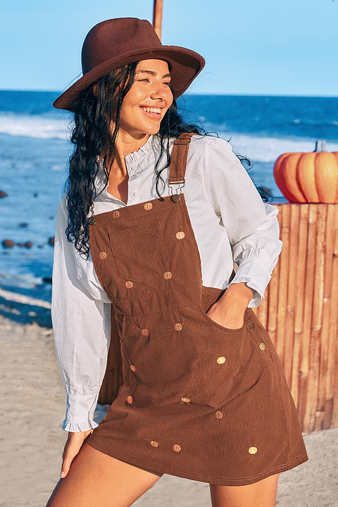 Pumpkin Patch Brown Mini Dress