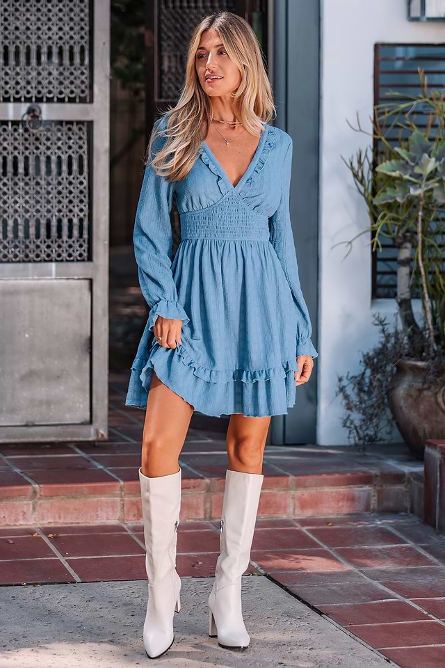 Sunday Stroll Blue Mini Dress | Playful & Relaxed Style | Cupshe Sunday Stroll Blue Mini Dress | Playful & Relaxed Style | Cupshe