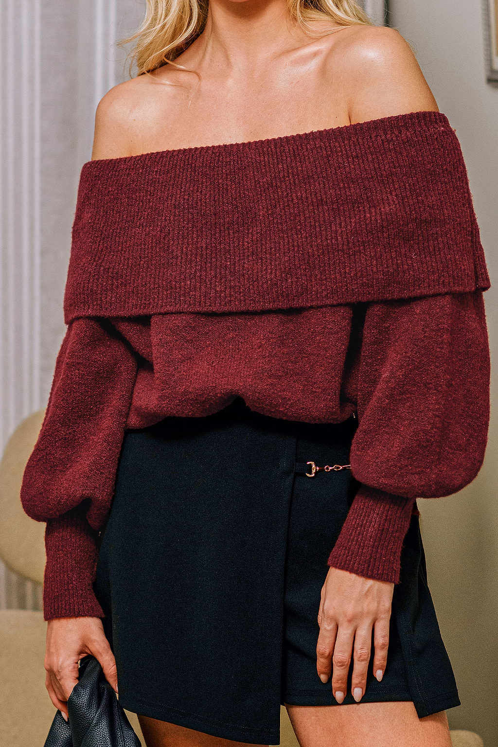 Bordeaux Nights Red Sweater