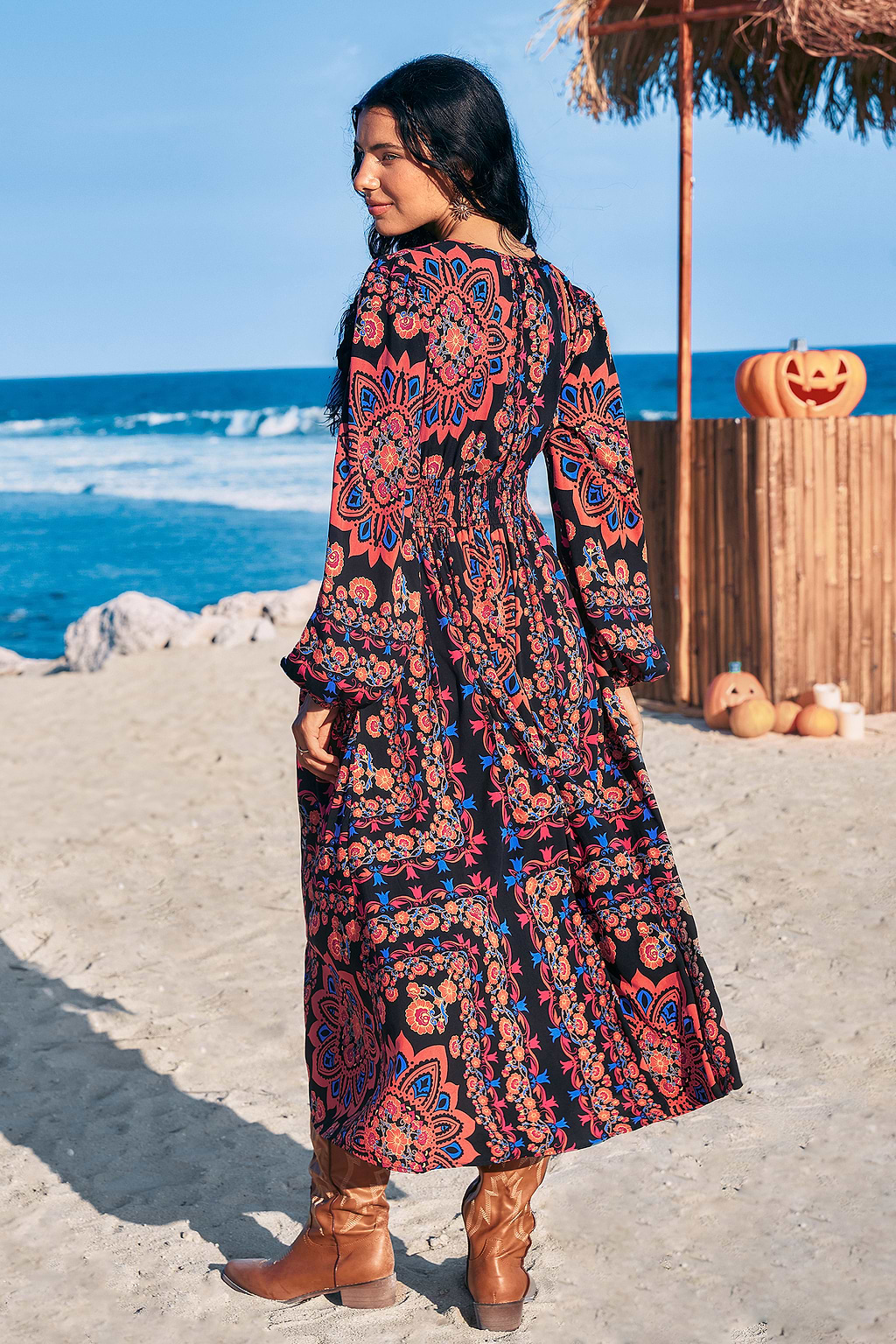 Movie Night Floral Maxi Dress