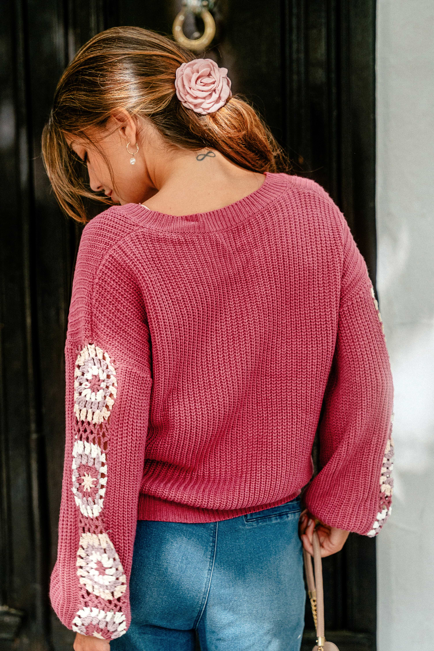 Wildflower Crochet Pink Sweater | Feminine & Soft Detail | Cupshe
