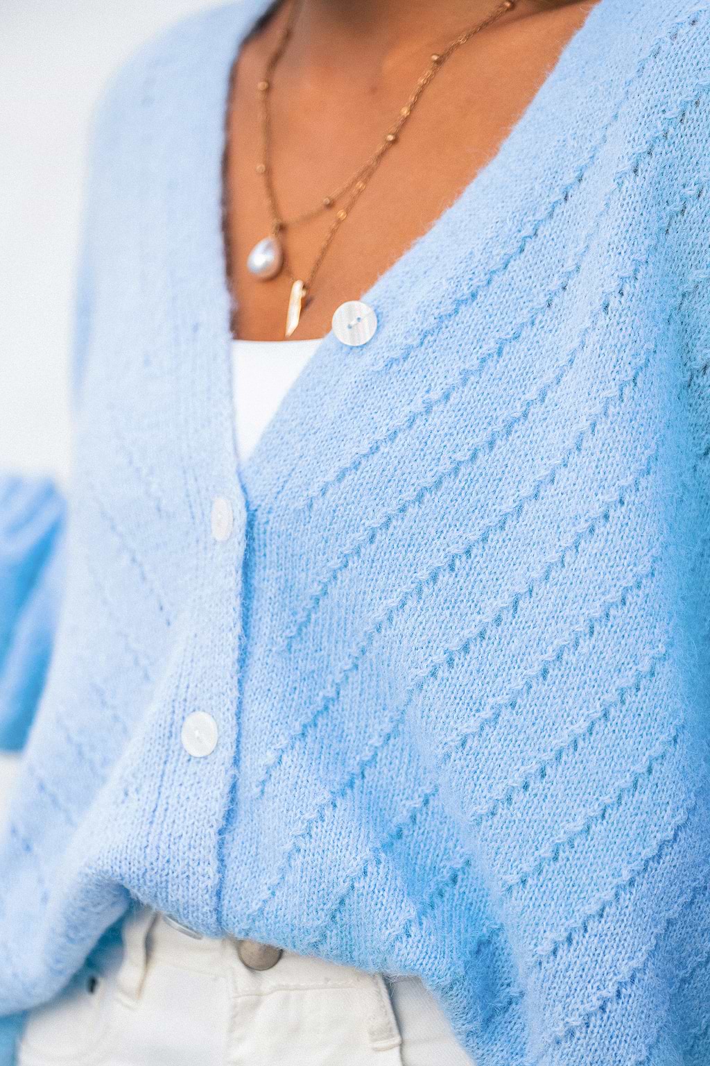 Cozy Vibes Blue Cardigan