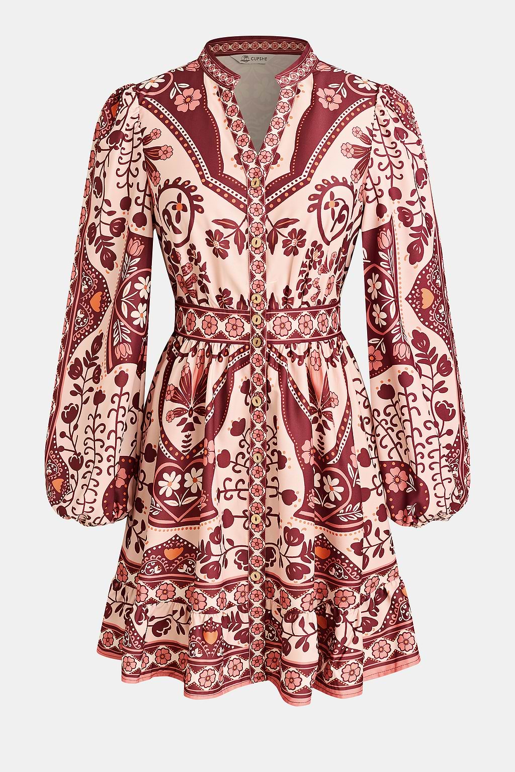 Mini abito boho con piani spontanei