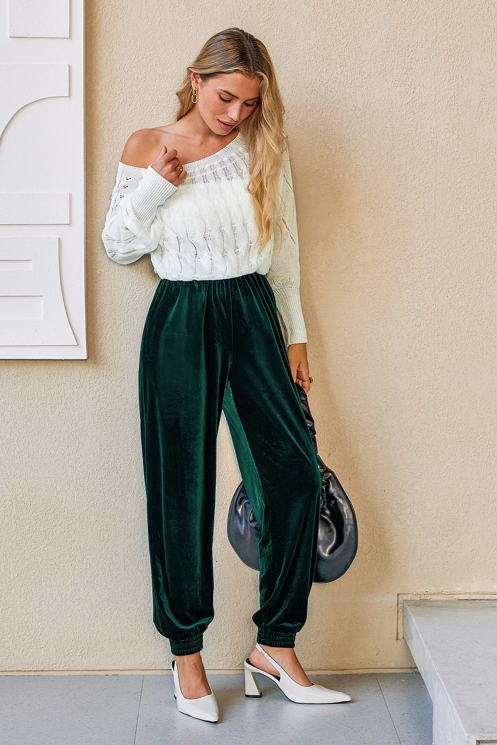 Pantaloni verde tramonto