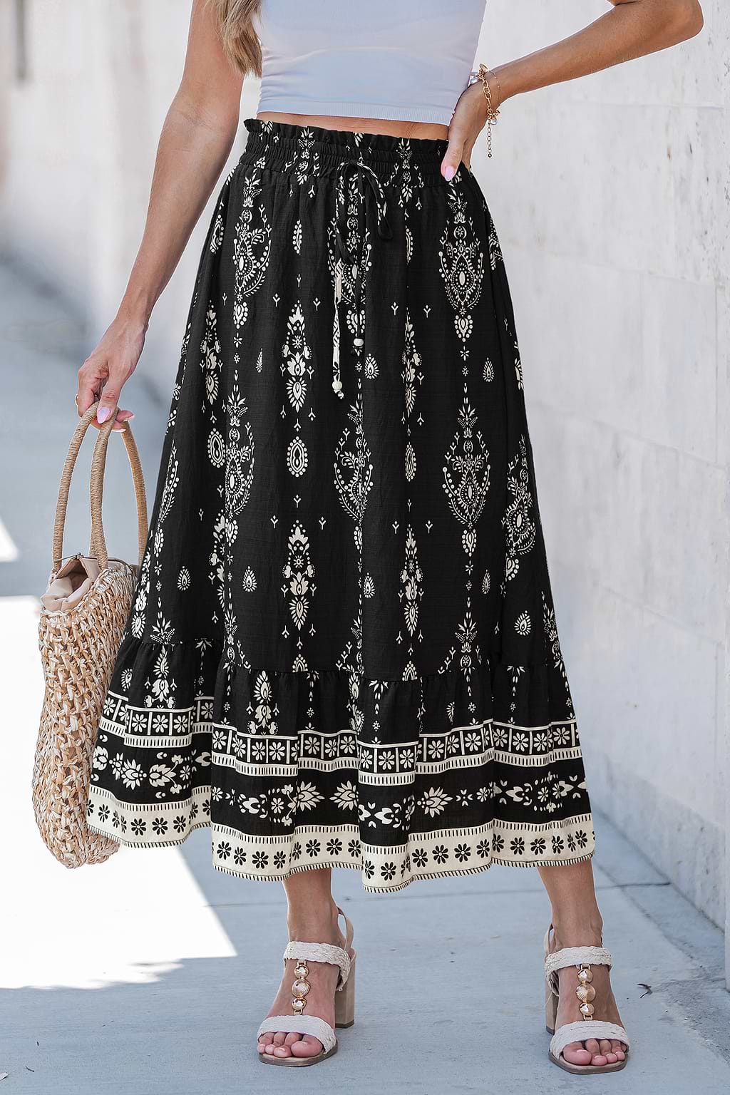 Moonbeam Ornate Maxi Skirt