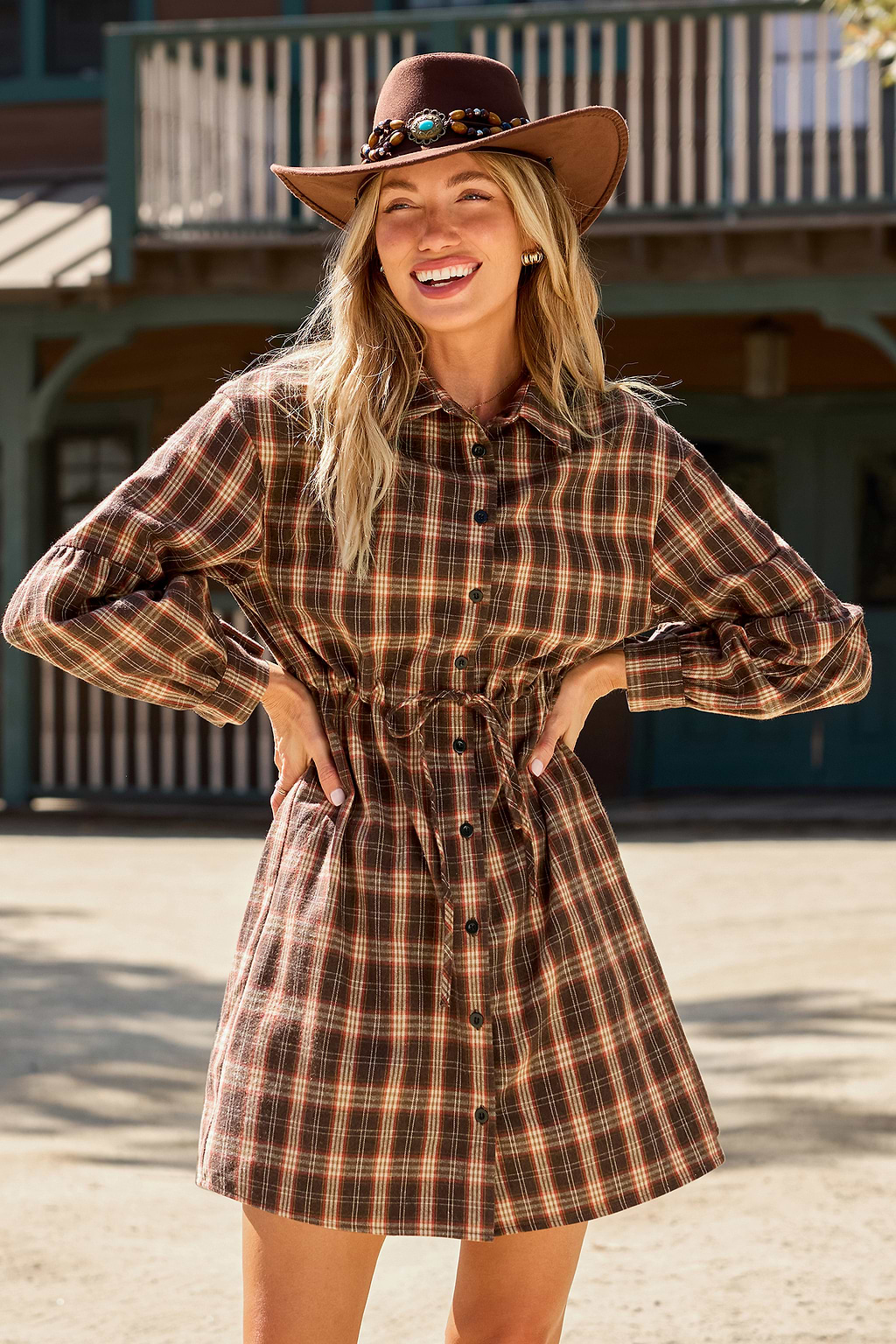 Campus Walk Plaid Mini Dress