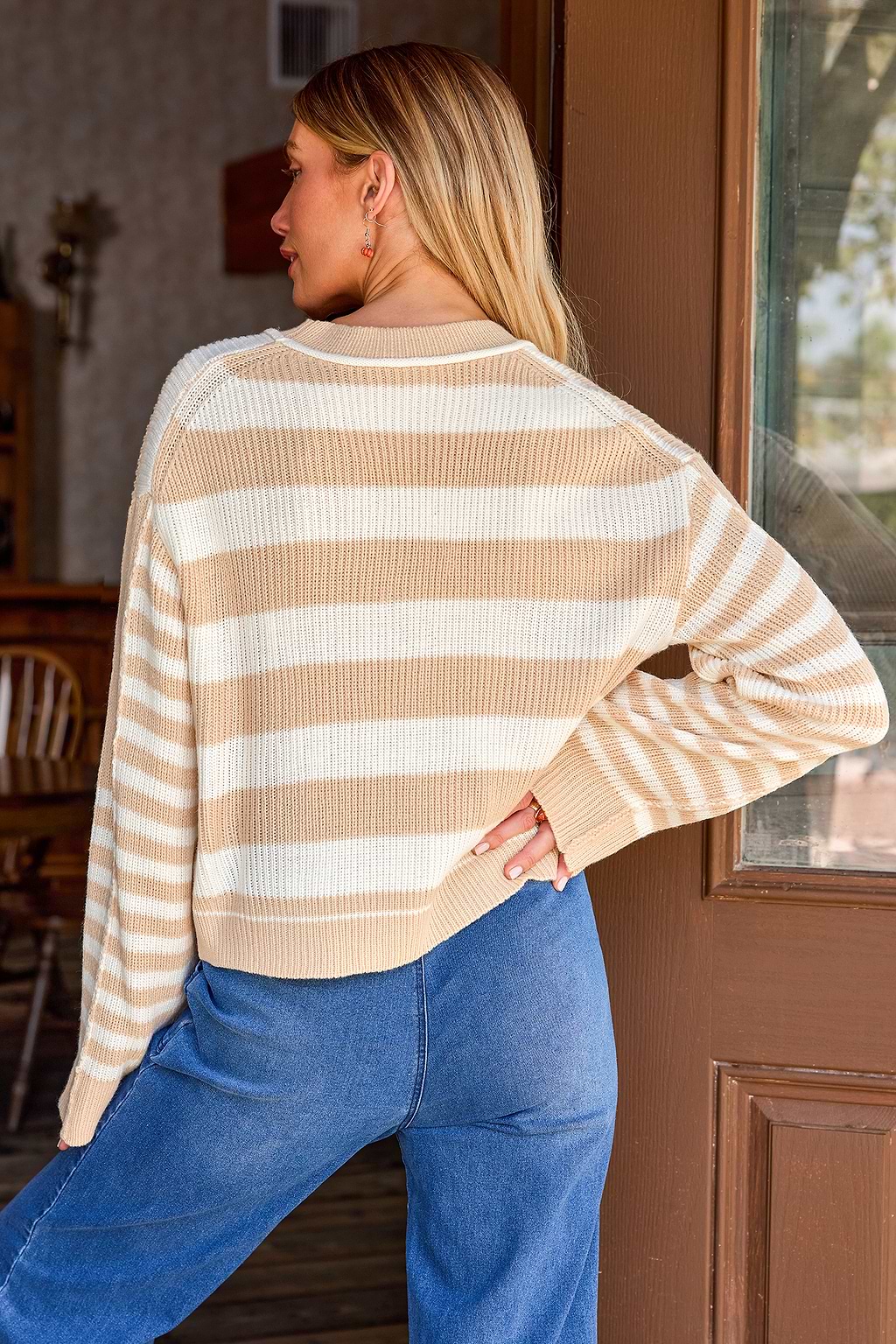 Cream & Sugar Striped Cardigan