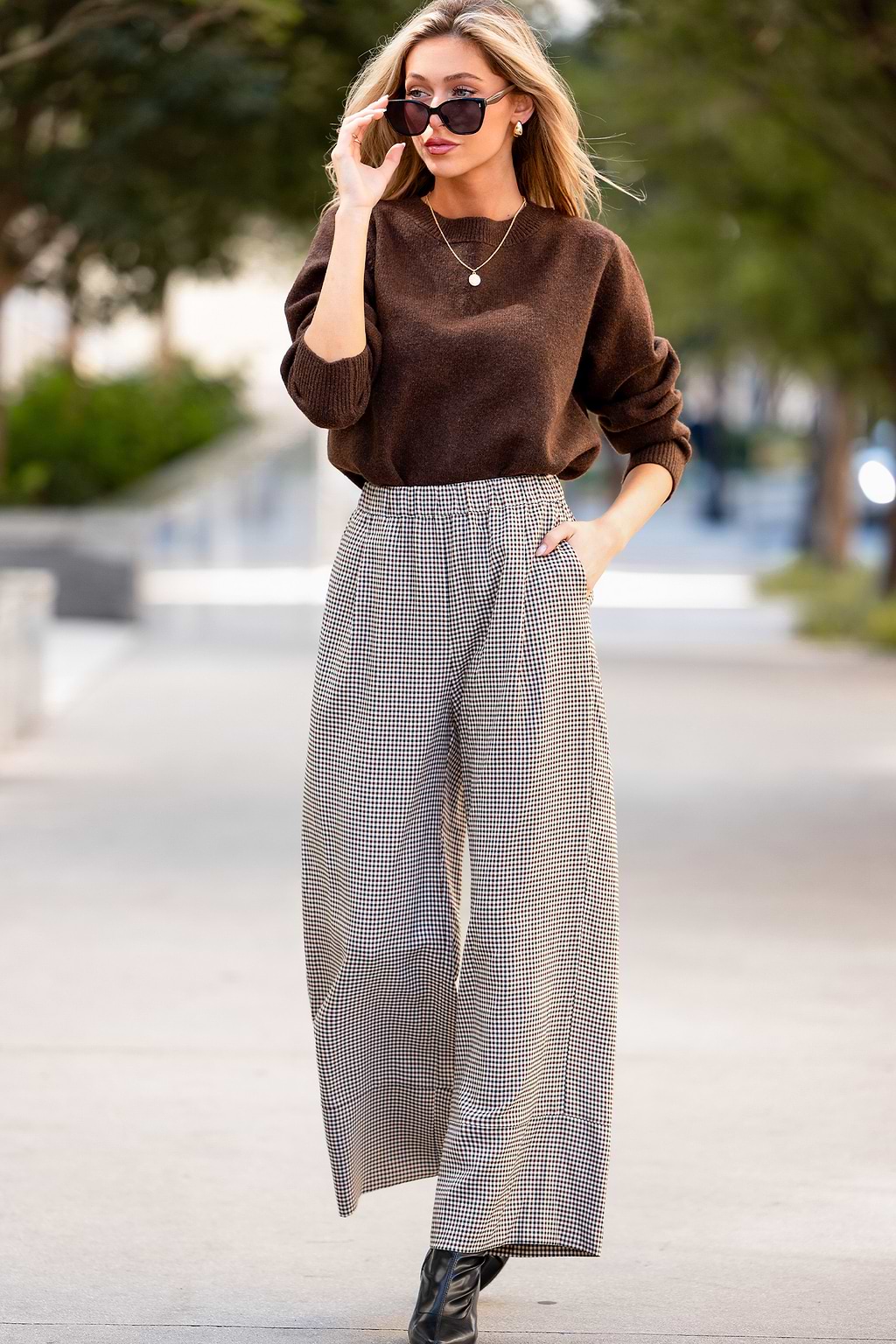 Pantaloni a quadri Stop & Stare