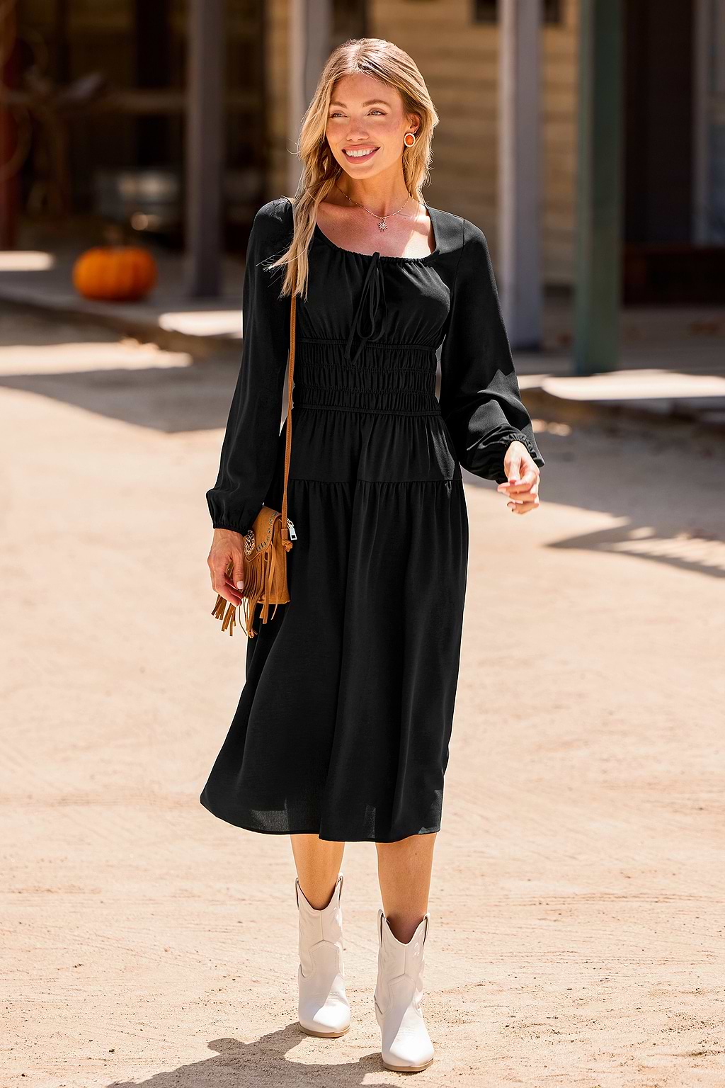 Daisy Chain Black Maxi Dress