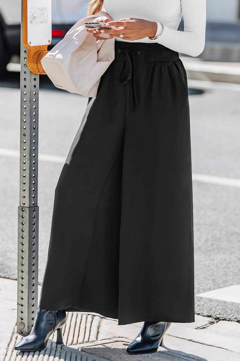 Tailored Flow Black Pants
