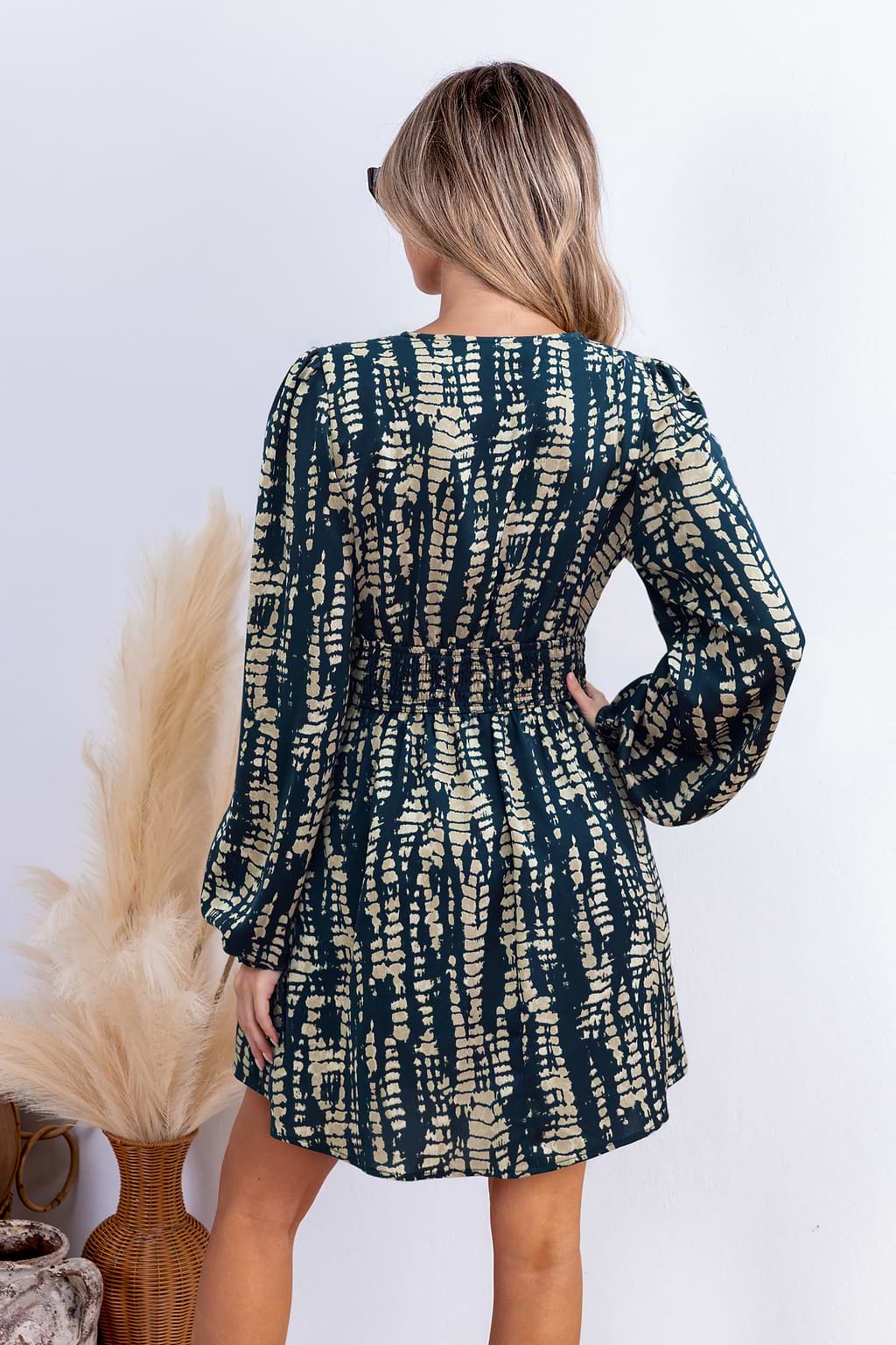 Tie-Dye Printed Mini Dress