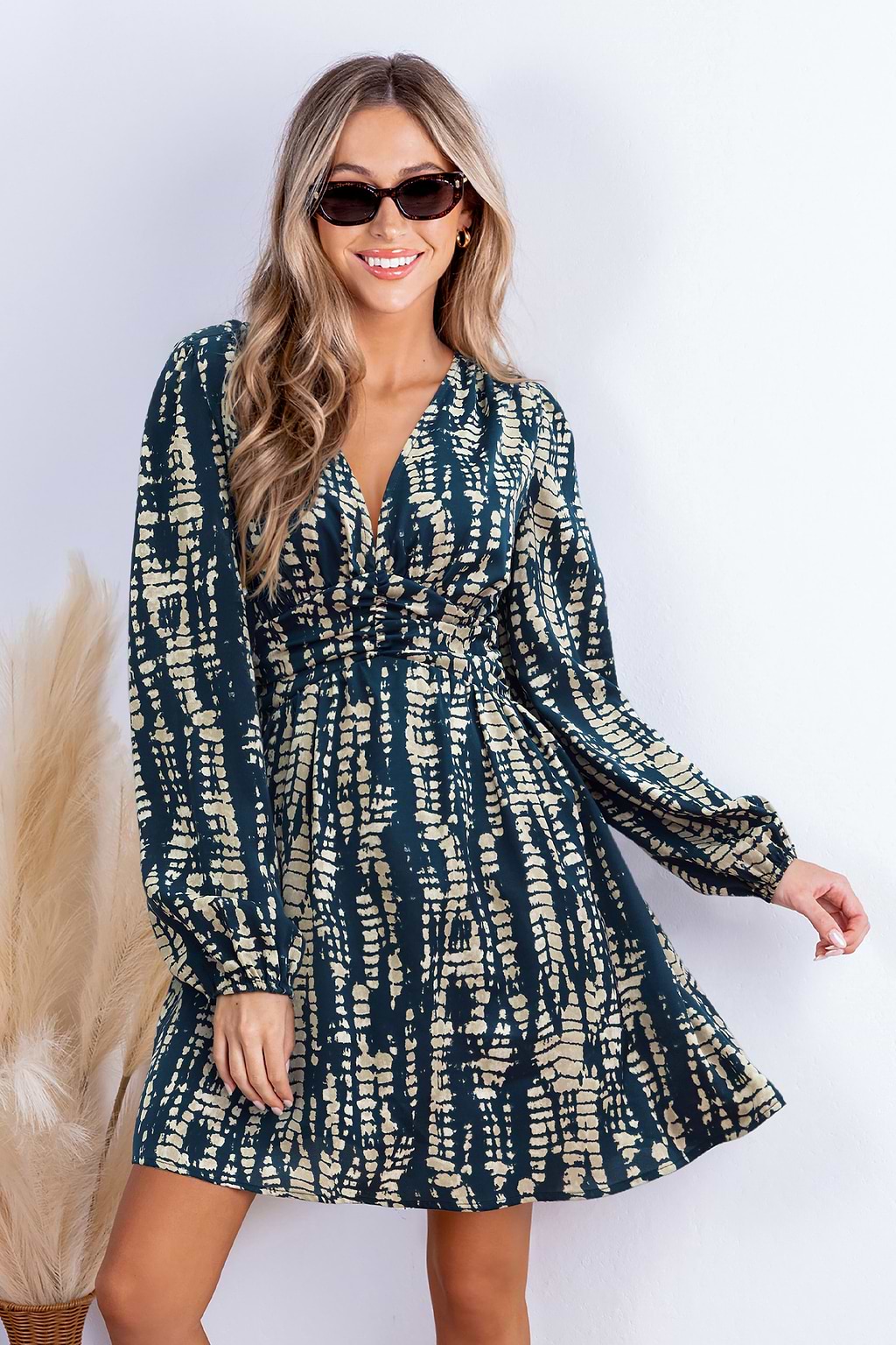 Tie-Dye Printed Mini Dress