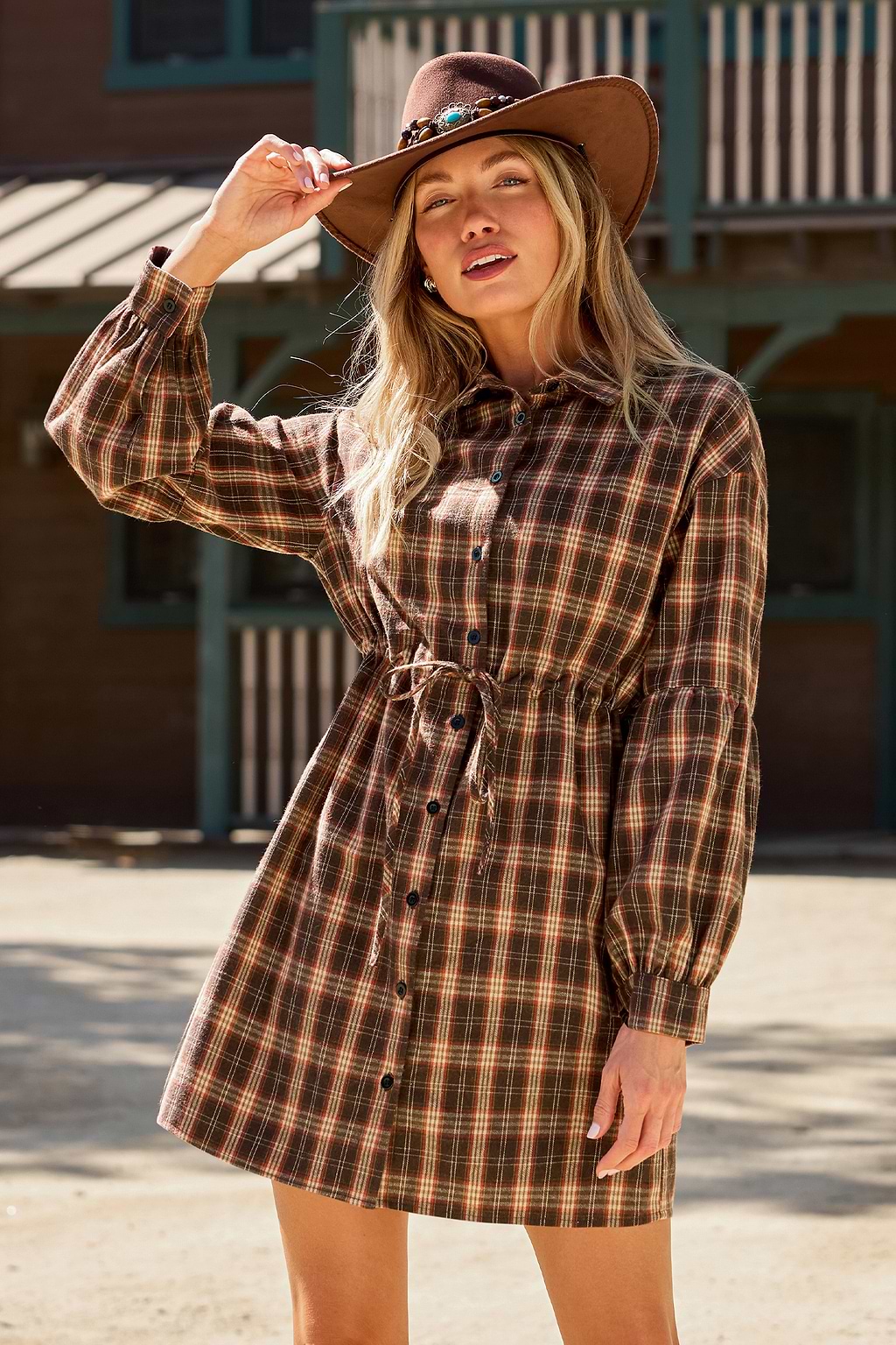 Campus Walk Plaid Mini Dress