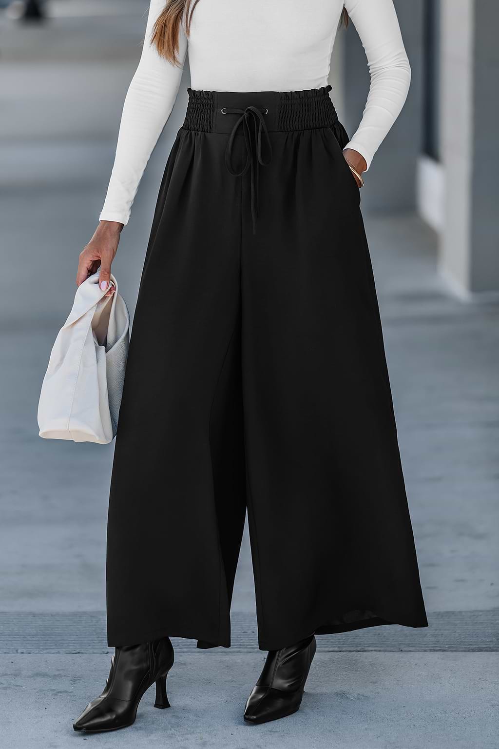 Tailored Flow Black Pants