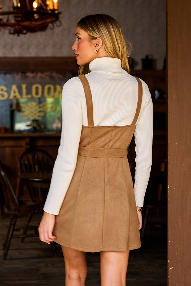 casual brown mini dress Princess Polly Women's Kharla Ruched Hardware Body-Con Minidress - Brown main image 0