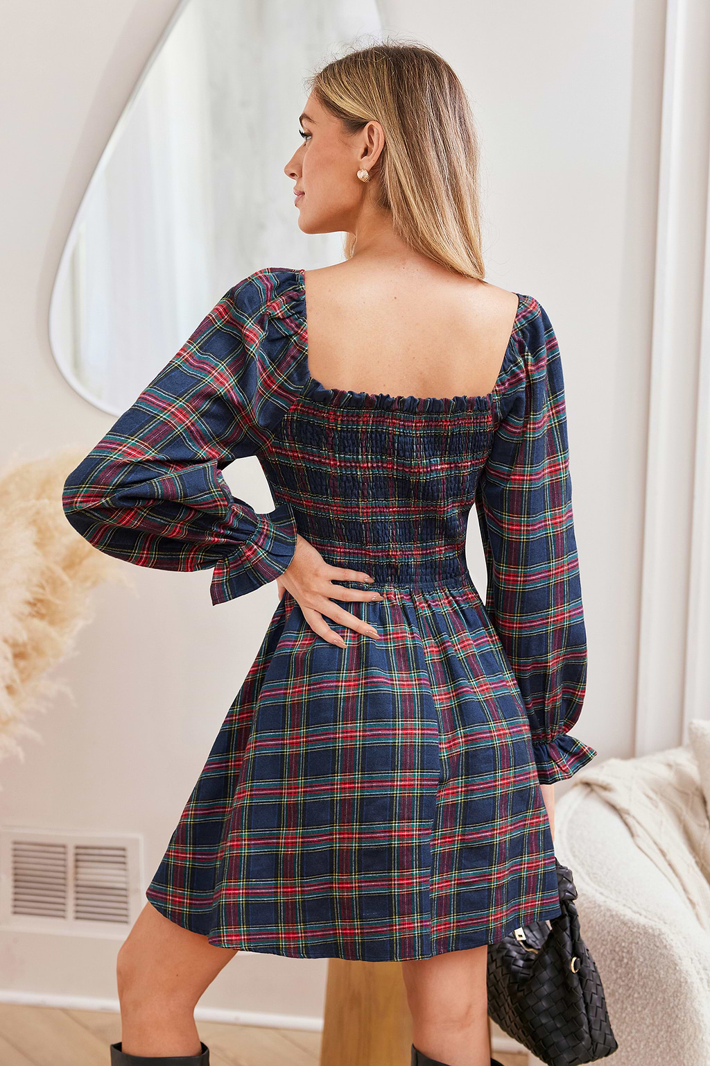 Heritage Hues Plaid Mini Dress
