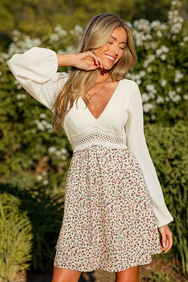 Can’t Help Blushing Floral Mini Dress