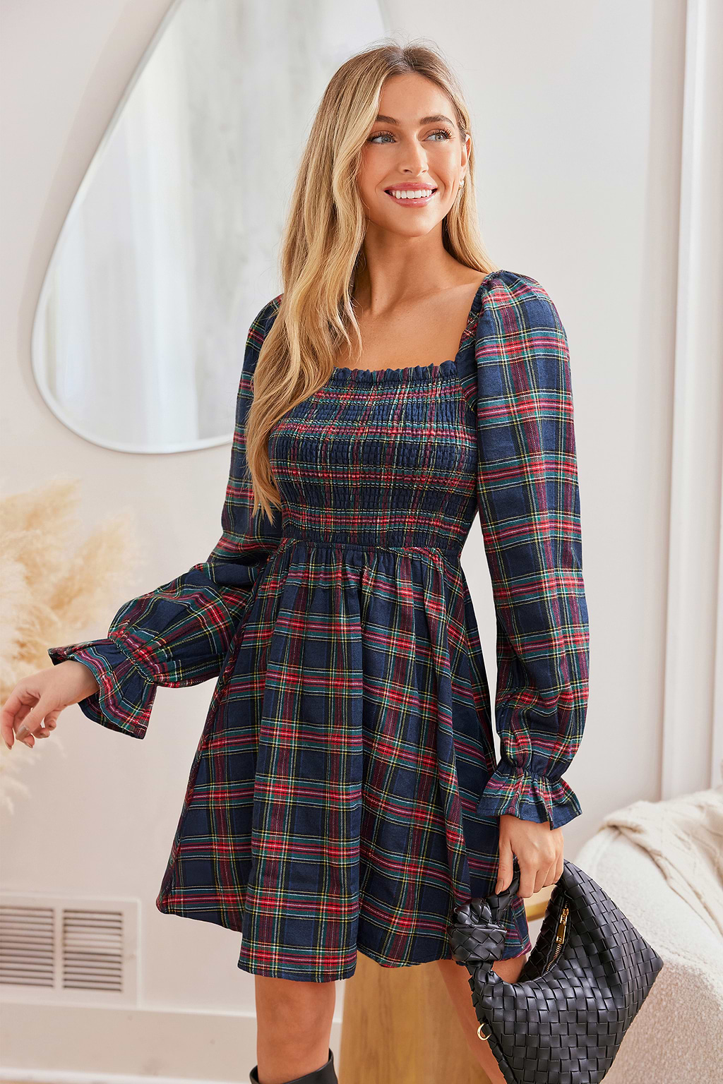 Heritage Hues Plaid Mini Dress