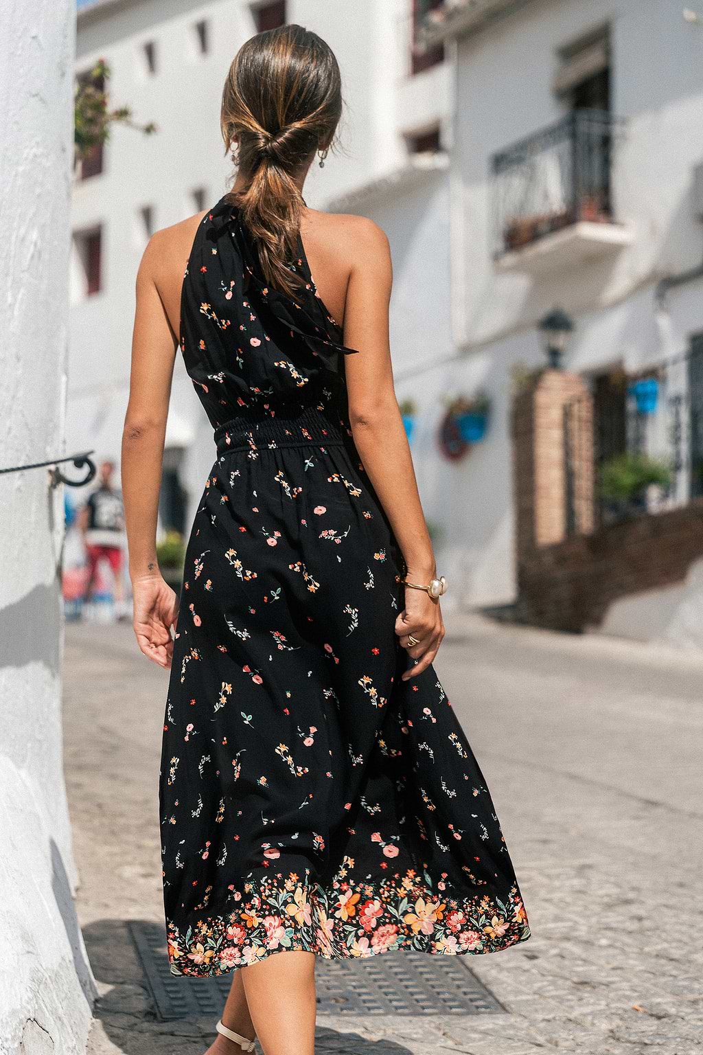 Shadow Blossom Floral Maxi Dress