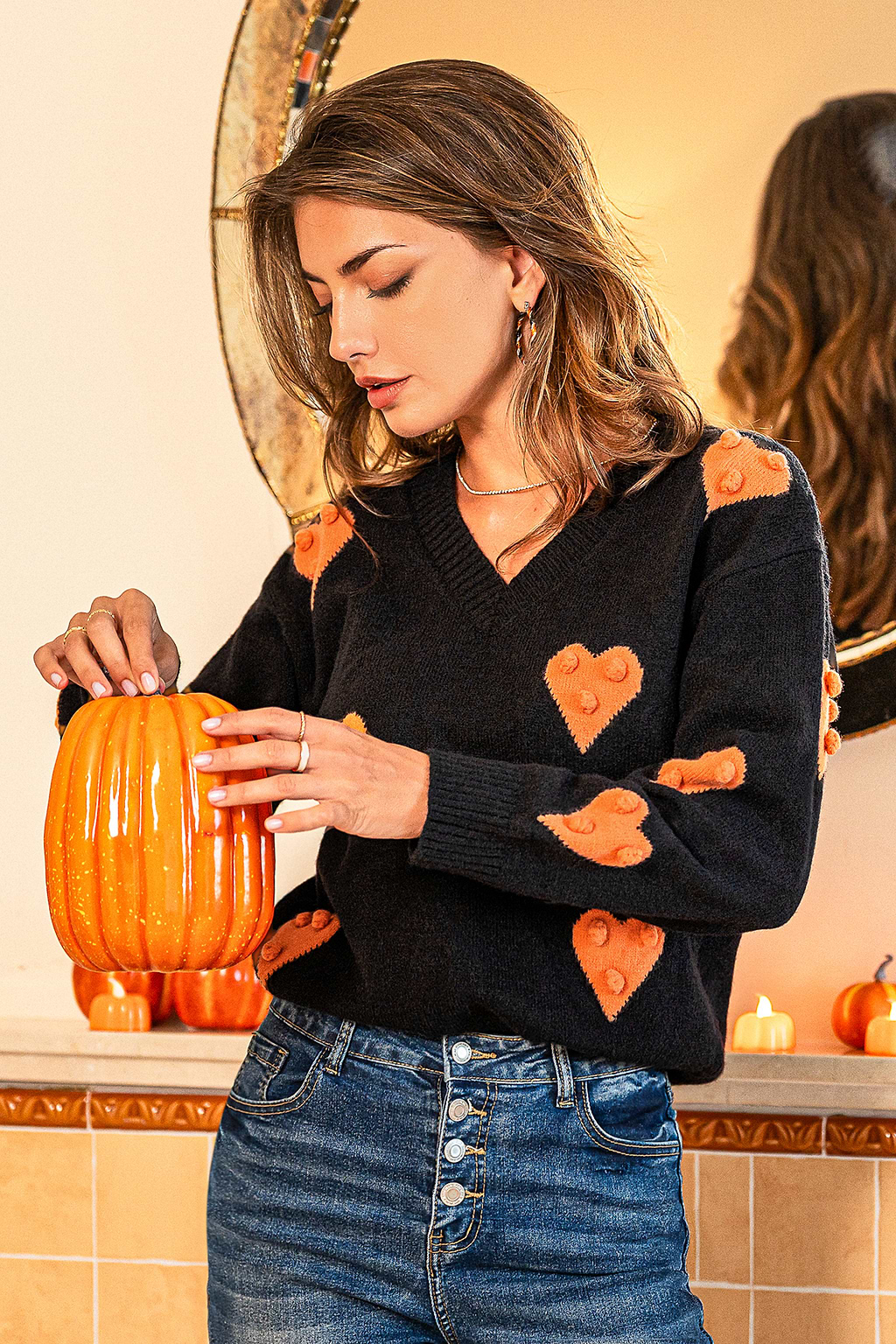 From the Heart Black Sweater