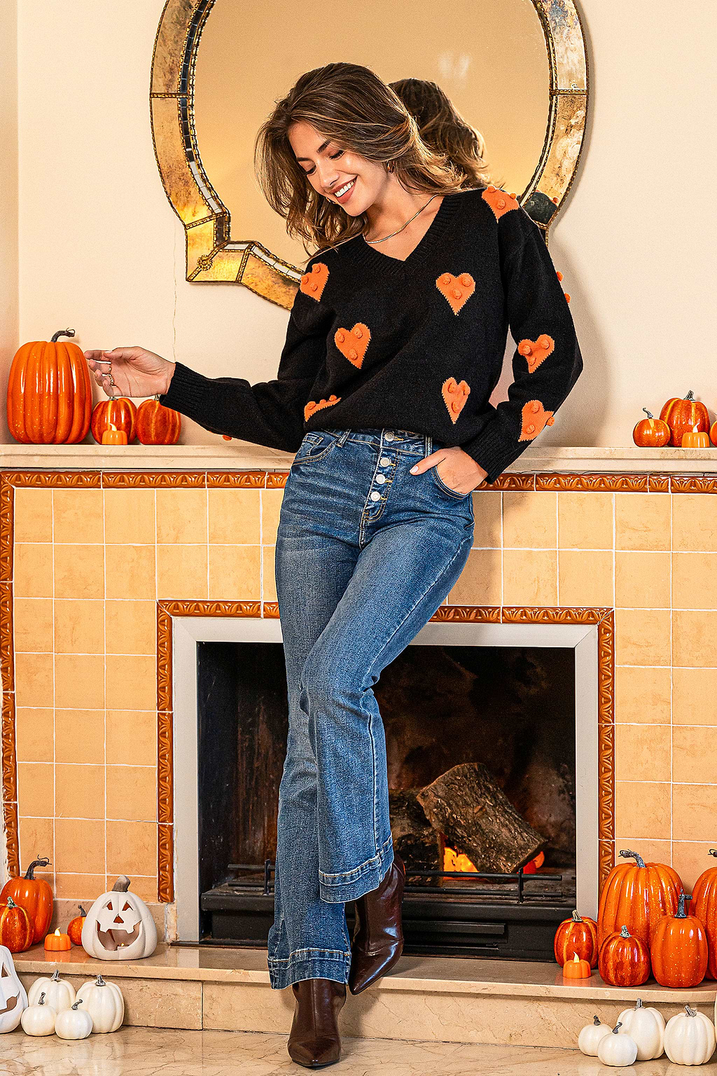 From the Heart Black Sweater