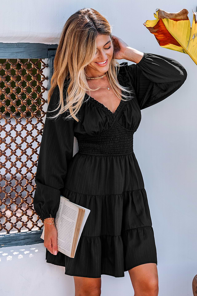 black mini dress dance Dance the Night Away Black Mini Dress | Flirty Chic