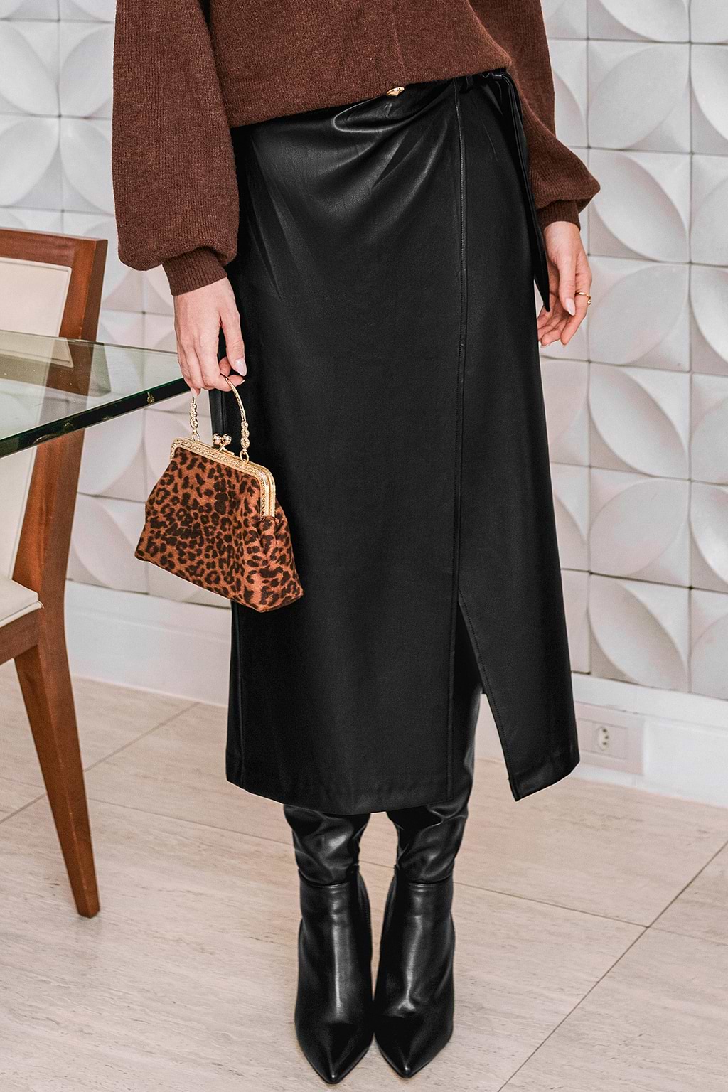Go Big Black Midi Skirt