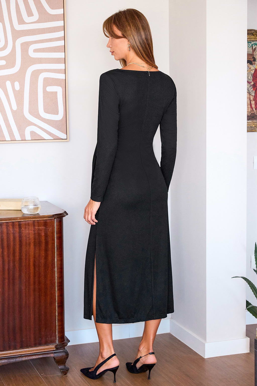 Vestido largo negro Full Circle Moment