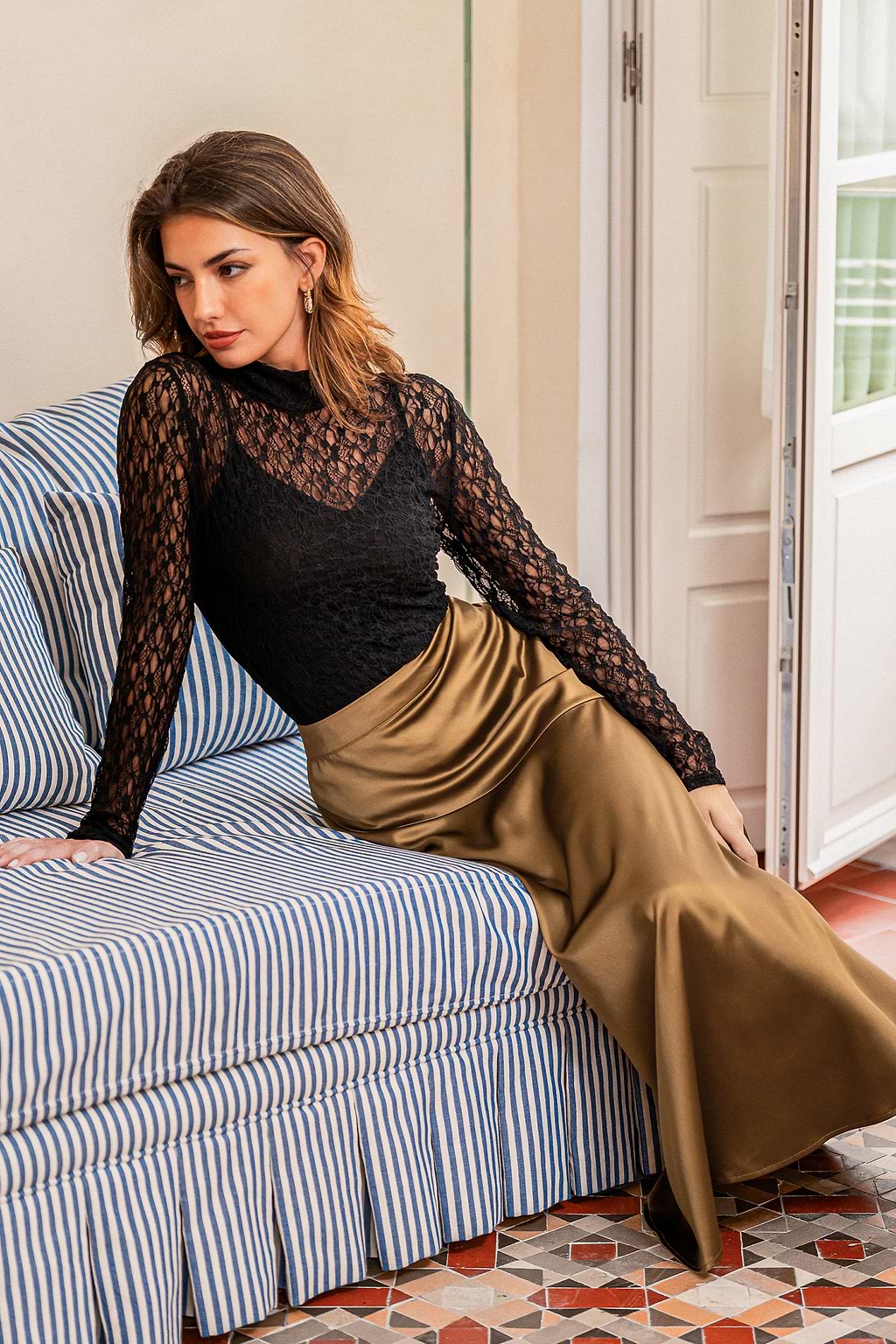 Take the Spotlight Brown Maxi Skirt