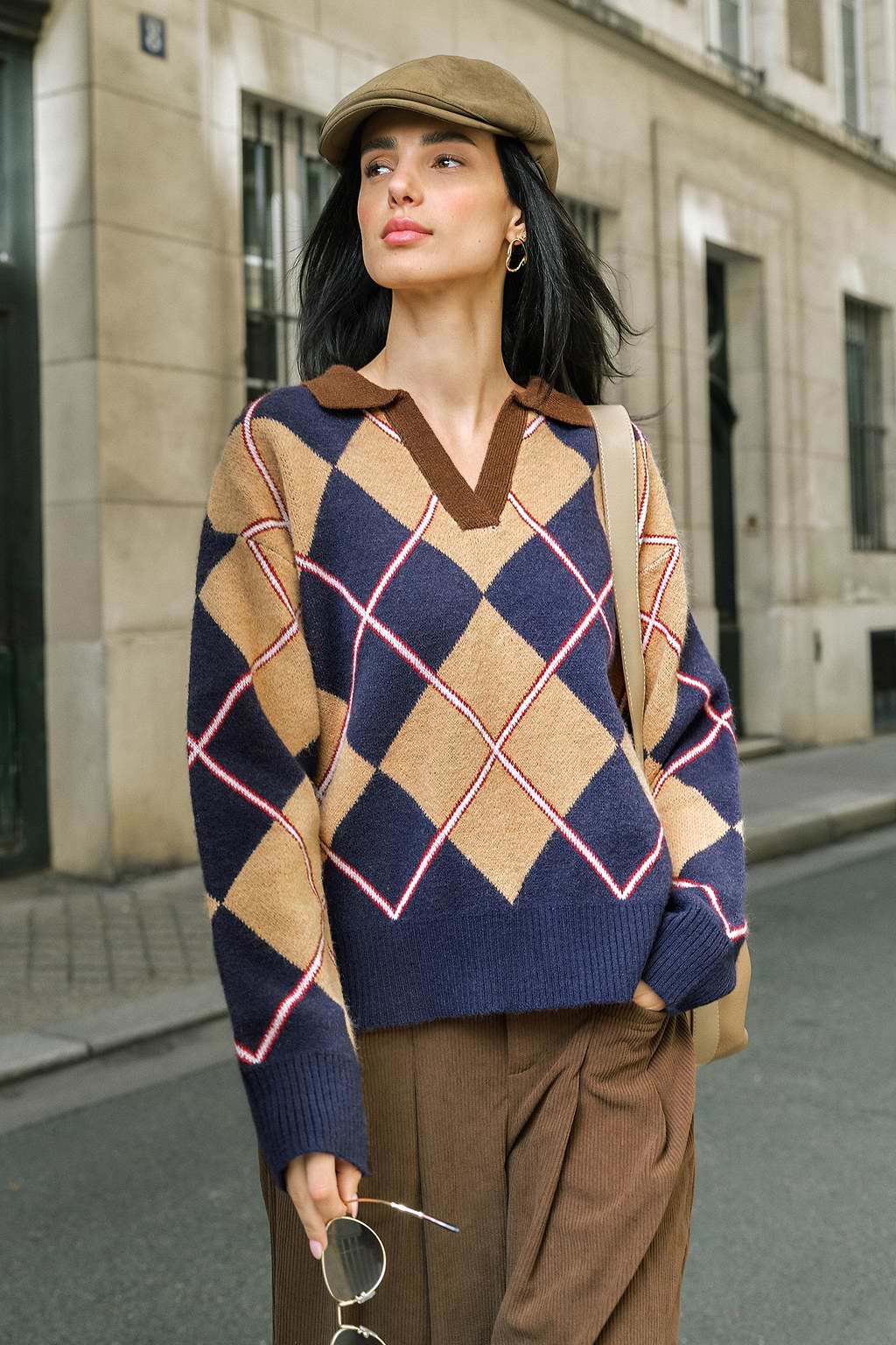 Study Hall Argyle Sweater