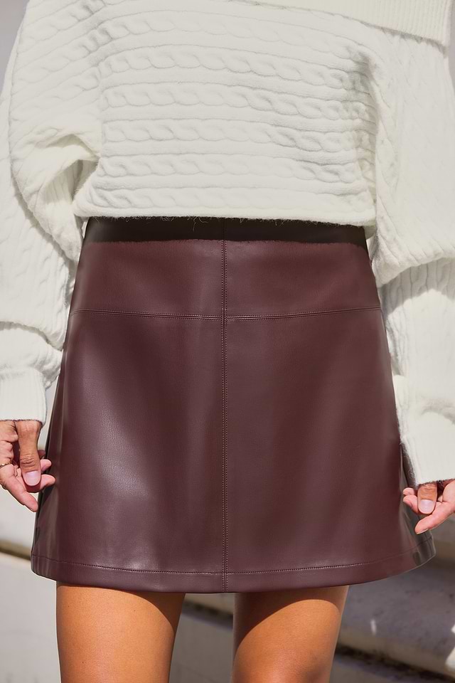 Full Effect Brown Mini Skirt