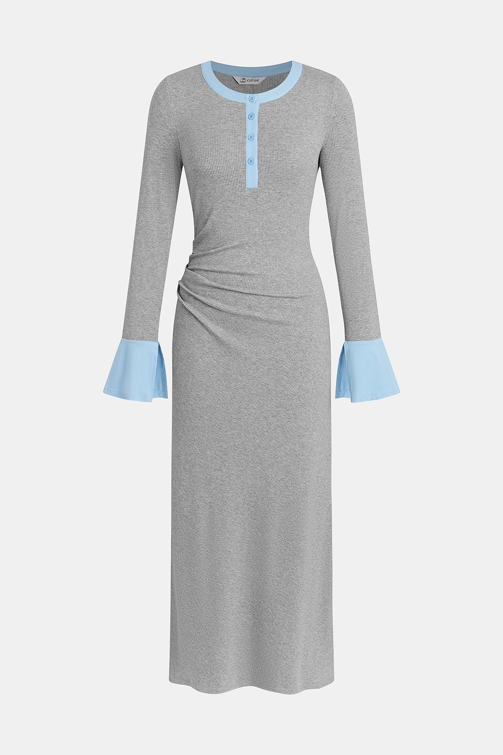Vestido largo gris Text Me