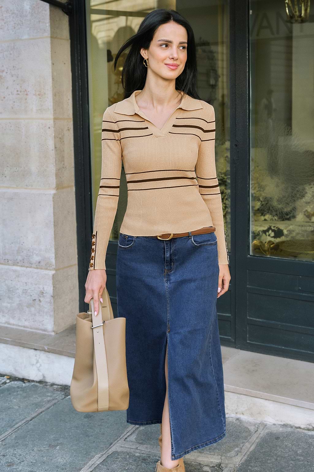 Icon Status Striped Top