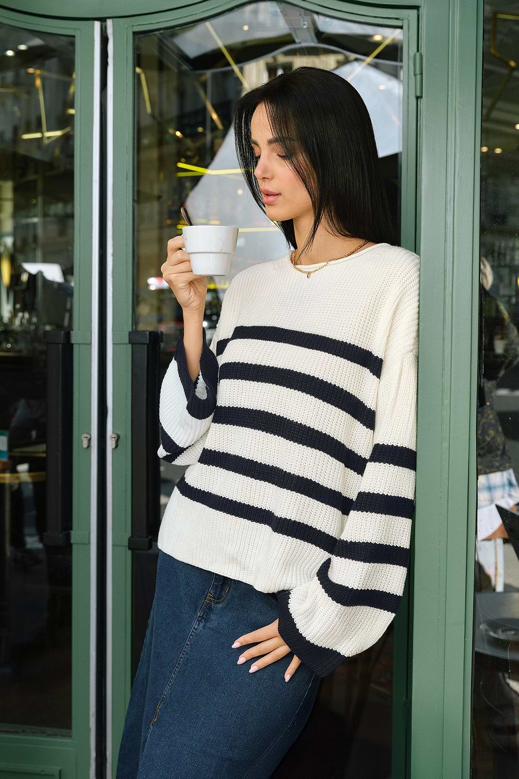 Day-to-Night Striped Sweater