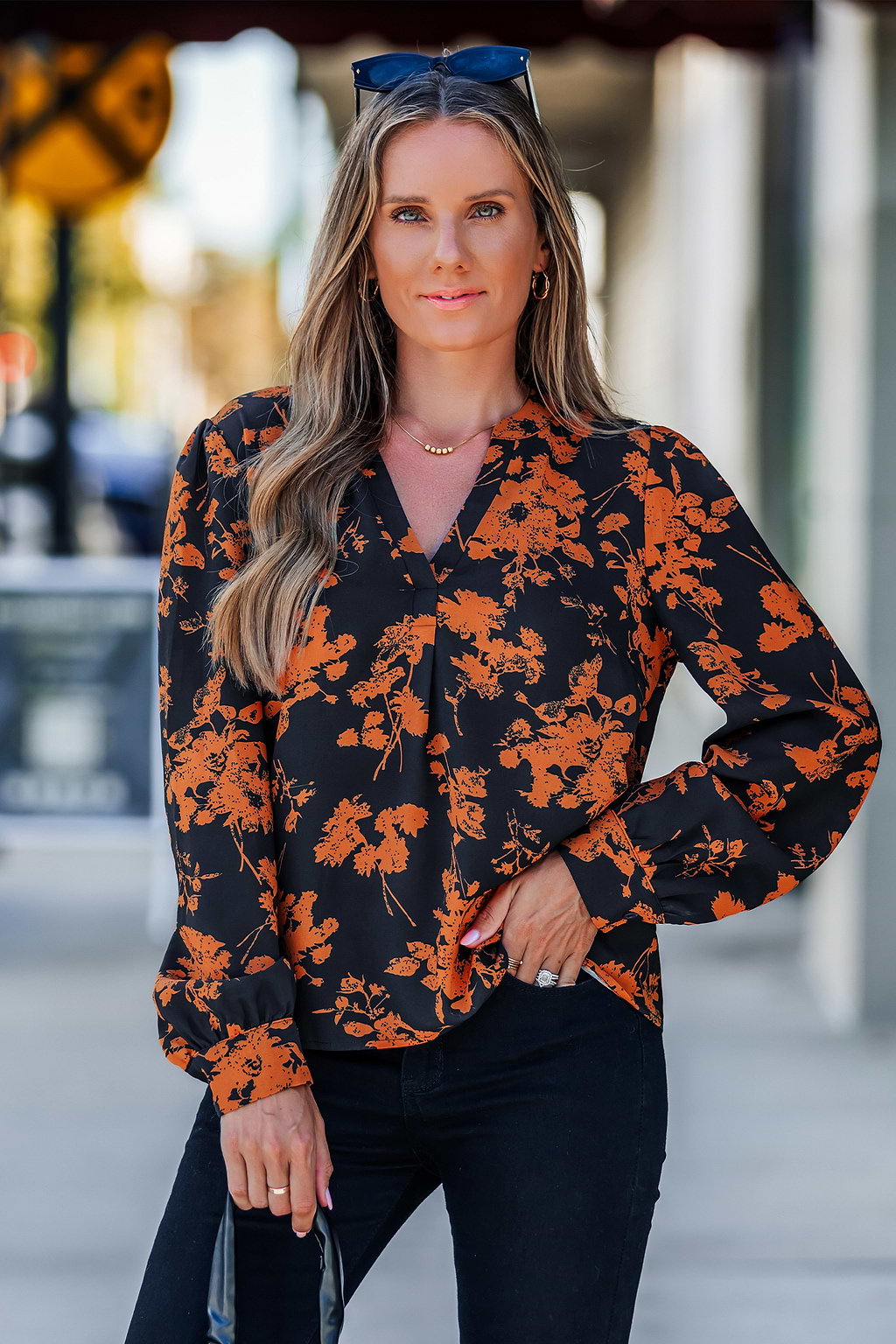 Early Sunset Floral Top