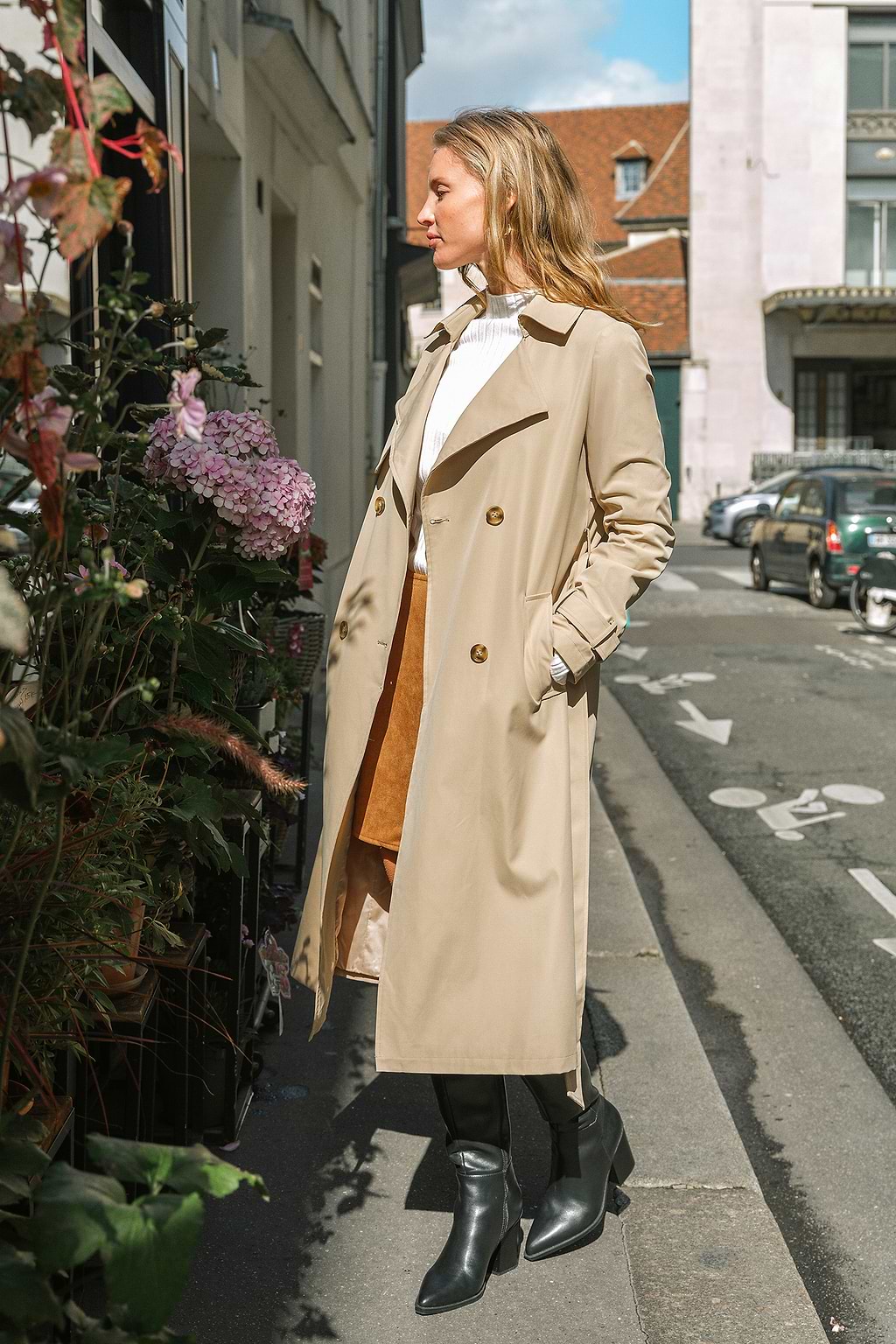 Rainy Day Beige Trench Coat