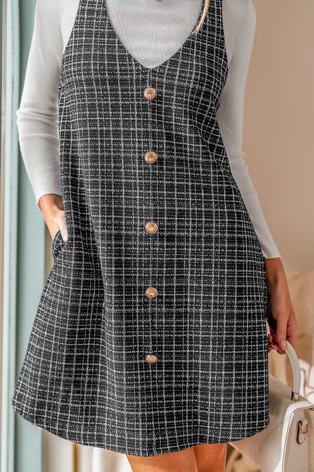 Prim & Proper Plaid Mini Dress